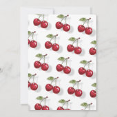 Oh Baby Berry Sweet Cherry Baby Dusche Einladung (Rückseite)
