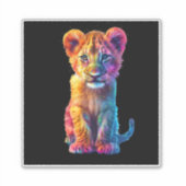 Oh Baby Big Cat Cub Aufkleber (Vorderseite)