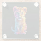 Oh Baby Big Cat Cub Glasuntersetzer (Rückseite)