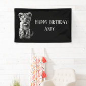 Oh Baby Big Cat Cub Grau 2 Zeilen Text Banner (Insitu)