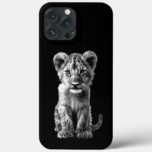 Oh Baby Big Cat Cub Gray Case-Mate iPhone Hülle (Rückseite)