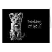 Oh Baby Big Cat Cub Gray Custom Gruß (Vorderseite (Horizontal))