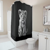 Oh Baby Big Cat Cub Gray Duschvorhang (Beispiel)
