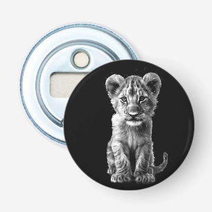Oh Baby Big Cat Cub Gray Flaschenöffner