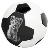 Oh Baby Big Cat Cub Gray Fußball (Dreiviertel)