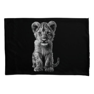 Oh Baby Big Cat Cub Gray Kissenbezug