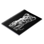 Oh Baby Big Cat Cub Gray Notizblock (Linke Seite)