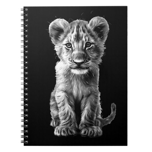 Oh Baby Big Cat Cub Gray Notizblock (Vorderseite)
