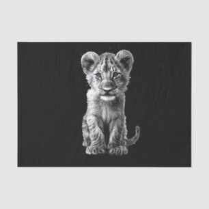 Oh Baby Big Cat Cub Gray Seidenpapier