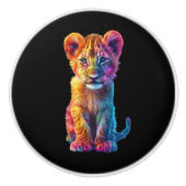 Oh Baby Big Cat Cub Keramikknauf (Vorderseite)
