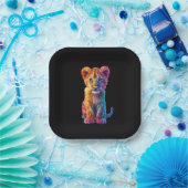 Oh Baby Big Cat Cub Pappteller (Party)