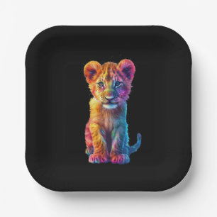 Oh Baby Big Cat Cub Pappteller