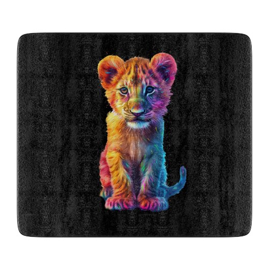 Oh Baby Big Cat Cub Schneidebrett (Vorderseite)