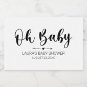 Oh Baby Black Mini Sparkling Weinflaschen Etikett (Einzelnes Label)