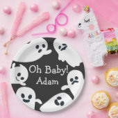Oh, Baby! Black & White Halloween Herbstdusche Pappteller (Party)