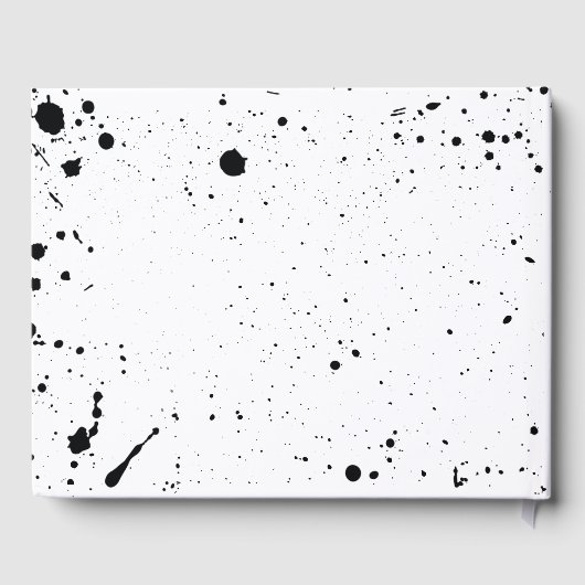 Oh Baby Black + White Spritzer Unisex Kinderdusche Gästebuch (Rückseite)