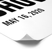 Oh Baby Blue Balloon Baby Dusche Begrüßungszeichen Poster (Ecke)