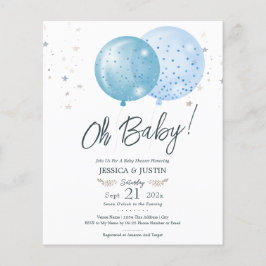 Oh Baby Blue Balloons Baby Dusche