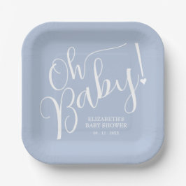 Oh, Baby! Blue Boy Baby Dusche Pappteller