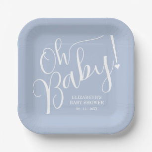 Oh, Baby! Blue Boy Baby Dusche Pappteller