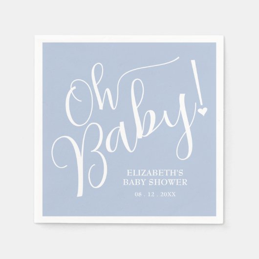Oh, Baby! Blue Boy Baby Dusche Serviette (Vorderseite)