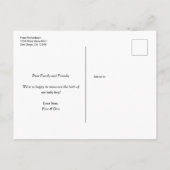 Oh Baby Blue Custom Foto Boy Birth Ankündigung (Rückseite)