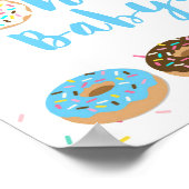 Oh Baby Blue Donut Sprinkle Baby Duschzeichen Poster (Ecke)