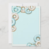 Oh Baby Blue Donuts Watercolor Baby Dusche Einladung (Rückseite)