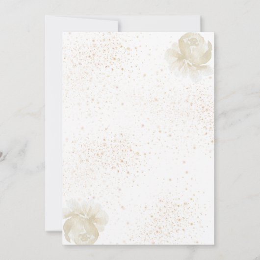 Oh Baby Blue Floral Baby Dusche Einladung (Rückseite)