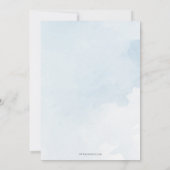 Oh Baby Blue Gold Crib Boho Boy Baby Dusche Einladung (Rückseite)