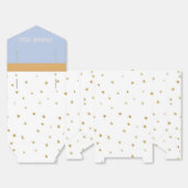 Oh Baby Blue Gold Ginkgo Leaf Baby Dusche Geschenkschachtel (Ungefaltet)