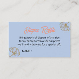 Oh Baby Blue Gold Ginkgo Leaf Baby Duschtablett Begleitkarte