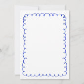 Oh Baby Blue Hand Drawing Baby Shower Einladung (Rückseite)