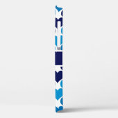 Oh Baby Blue Hearts Monogram Case-Mate iPhone Hülle (Rückseite / Links)