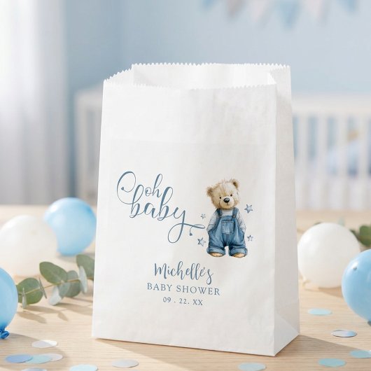 Oh Baby Blue Jean Baby Denim Baby Shower Geschenktütchen