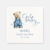 Oh Baby Blue Jean Baby Denim Baby Shower Serviette (Vorderseite)