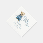 Oh Baby Blue Jean Baby Denim Baby Shower Serviette (Ecke)