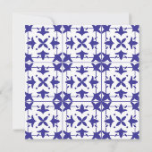 Oh Baby! Blue Mediterranean Tile Lemon Baby Shower Einladung (Rückseite)