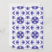 Oh, Baby! Blue Mediterranean Tile Lemon Babydusche Einladung (Rückseite)