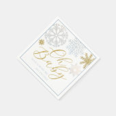 Oh Baby Blue Snowflake Dusche Napkins Serviette (Ecke)
