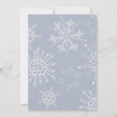 Oh Baby Blue Snowflake Watercolor Babydusche (Rückseite)