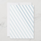 Oh Baby Blue Stroller Pram Boy Baby Dusche Einladung (Rückseite)