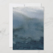 Oh Baby Blue Watercolor Baby Dusche Einladung (Rückseite)