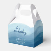 Oh Baby Blue Watercolor Ombre Geschenkschachtel (Rückseite)