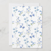 Oh Baby Blue Wildblume Baby Dusche Einladung (Rückseite)