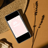 Oh, Baby! Blush Pink Bloral Baby Dusche Einladung