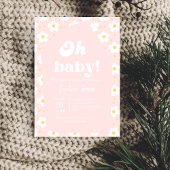 Oh, Baby! Blush Pink Bloral Baby Dusche Einladung