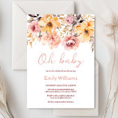 Oh Baby Blush Pink Blumendusche Einladung