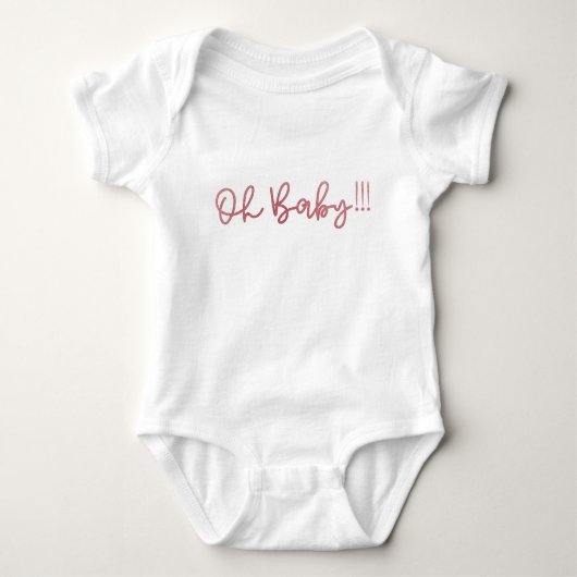 Oh Baby Blush Pink Foil modern Funky Fun Baby Baby Strampler (Vorderseite)