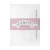 "Oh, Baby!" Blush Pink Twinkle Little Star Einladungsbanderole (Vorderseite Beispiel)